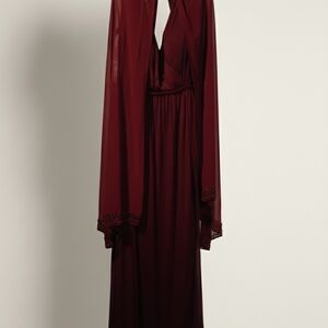 Azazie Burgundy Wedding Dress